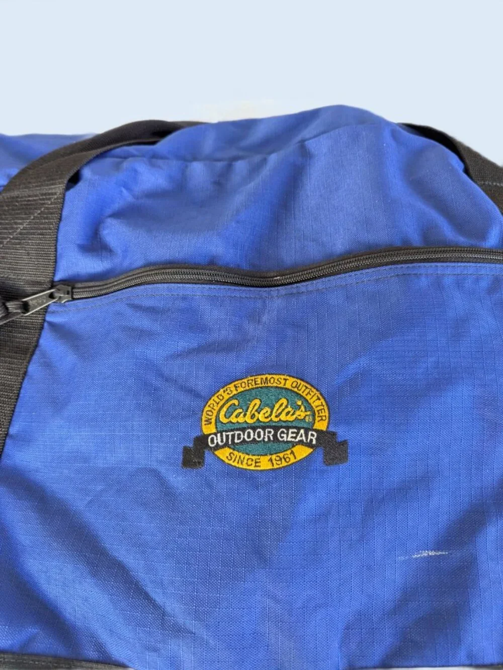 Cabela's Outdoor Gear Extra Large Blue/Black Nylon Duffel w Shoulder Strap